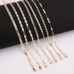 14K Oro Laminado Figaro Chain Necklace - Image 4