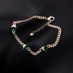 14K Oro Laminado Heart Bracelet with Cubic Zirconia - Image 3