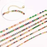 14K Gold Plated Zircon Tennis Anklet for Women - Image 2