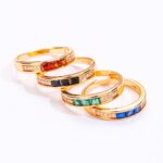 Gold Plated Zircon Fashion Ring – Minimalist Luxury for Women