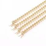 14K Gold Filled Zircon Cuban Link Necklace - Image 5