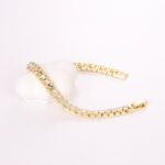 14K Gold Plated Hollow Heart Bracelet – Tricolor Elegance - Image 4