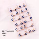 18K Gold Plated Evil Eye Huggie Earrings for Women - Image 4