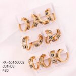 18K Gold Plated Evil Eye Huggie Earrings for Women - Image 2