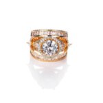 18K Gold Plated Zircon Finger Ring – Minimalist Luxury