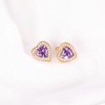 Heart Cut Diamond Huggie Earrings – 18K Gold Plated - Image 6