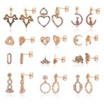 18K Gold Plated Drop Huggie Hoop Earrings for Women - Image 2