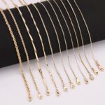 14K Oro Laminado Figaro Chain Necklace - Image 2