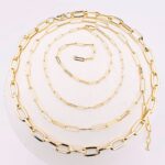 Paperclip Necklace 14K Gold Plated Minimalist Chain - Image 4