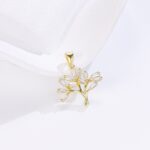 14K Gold Plated Tree of Life Pendant – Sparkly Zirconia Charm - Image 2