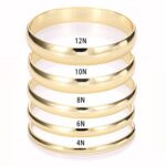 14k Gold Fashion Jewelry - Shiny Hypoallergenic Minimalist Arc Bangle - Image 6
