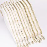 14K Gold Cuban Figaro Anklet for Women
