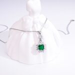 Brass Zircon Earring Necklace Set - Image 4