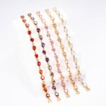 Bracelet 14K Gold Plated Heart Zircon - Image 5