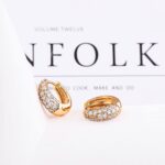 18K Gold Plated Zircon Huggie Hoop Earrings for Women - Image 5