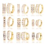 14K Gold Plated Zirconia Earrings – Minimalist Luxury