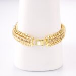 14k Gold Plated Braided Bracelet – Stylish Minimalist Sparkling Jewelry - Image 6