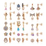 18K Gold Plated Drop Huggie Hoop Earrings for Women - Image 4