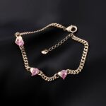 14K Oro Laminado Heart Bracelet with Cubic Zirconia - Image 5
