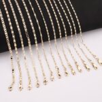 14K Oro Laminado Figaro Chain Necklace - Image 5