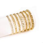 14k Gold Plated Thick Chain Bracelet – Trendy Unisex Style