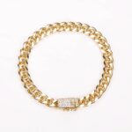 14K Gold Plated Cuban Link Bracelet – Modern Zirconia Shine
