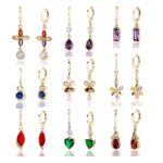 14K Gold Plated Twisted Hoop Earrings – Lightweight Chunky Stud for Women - Image 3