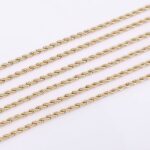 14K Gold Copper Link Rope Chain Necklace – Chunky Hip Hop Twist 22''-26'' - Image 3