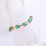 18K Gold Colorful Zircon Tennis Bracelet for Women - Image 4