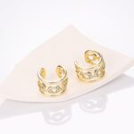 14K Gold Plated CZ Clip-On Earrings for Women