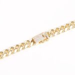 14K Gold Plated Cuban Link Bracelet – Modern Zirconia Shine - Image 6