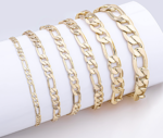 14K Gold Plated Figaro Chain Bracelet – Minimalist Chunky Luxury - Image 4